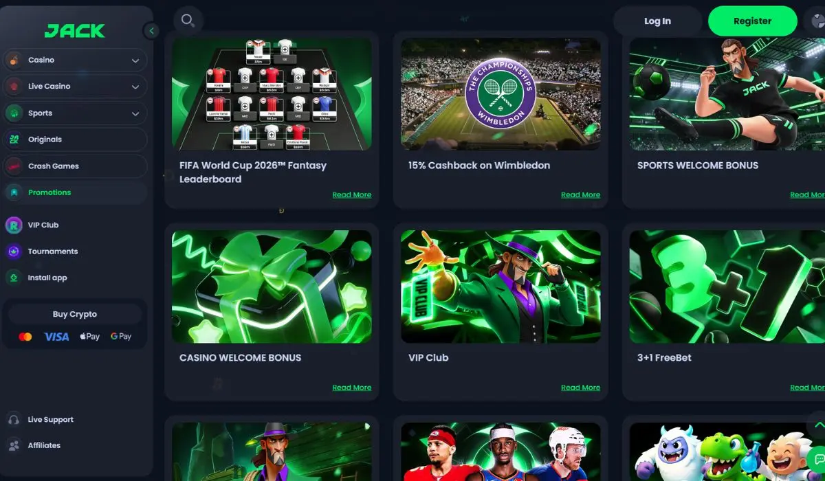 Bonus in Jack.com Crypto casino