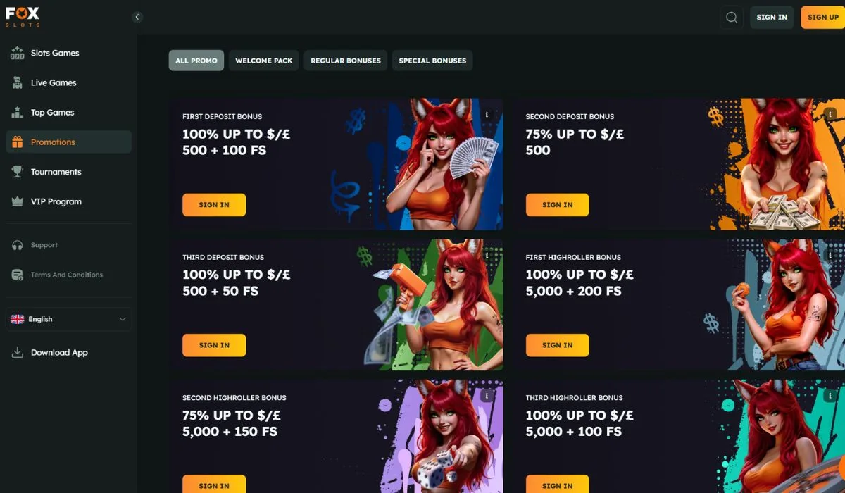 Fox slot fast payout Bonuses